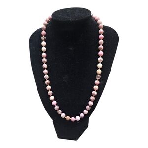 Vintage Pastel Pink Glass Bead Necklace
